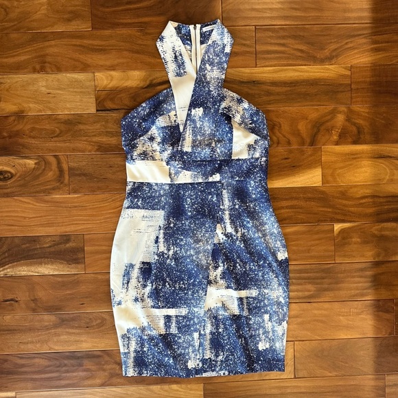 Cooper St Rise Up High-Neck Blue & White Dress size 12 - Picture 5 of 10